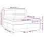 vidaXL Cama box spring con colchón tela marrón oscuro 180x200 cm vidaXL Cama box spring con colchón tela marrón oscuro 180x200 cm