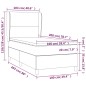 vidaXL Cama box spring con colchón cuero sintético gris 100x200 cm vidaXL Cama box spring con colchón cuero sintético gris 100x200 cm