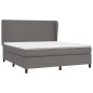 vidaXL Cama box spring con colchón cuero sintético gris 180x200 cm vidaXL Cama box spring con colchón cuero sintético gris 180x200 cm