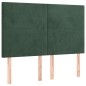 vidaXL Cama box spring con colchón terciopelo verde oscuro 140x200 cm