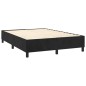 vidaXL Cama box spring con colchón terciopelo negro 140x200 cm vidaXL Cama box spring con colchón terciopelo negro 140x200 cm