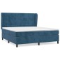 vidaXL Cama box spring con colchón terciopelo azul oscuro 180x200 cm vidaXL Cama box spring con colchón terciopelo azul oscuro 180x200 cm