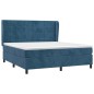 vidaXL Cama box spring con colchón terciopelo azul oscuro 180x200 cm vidaXL Cama box spring con colchón terciopelo azul oscuro 180x200 cm