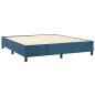 vidaXL Cama box spring con colchón terciopelo azul oscuro 180x200 cm vidaXL Cama box spring con colchón terciopelo azul oscuro 180x200 cm