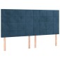 vidaXL Cama box spring con colchón terciopelo azul oscuro 180x200 cm vidaXL Cama box spring con colchón terciopelo azul oscuro 180x200 cm