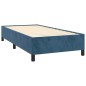 vidaXL Cama box spring con colchón terciopelo azul oscuro 90x200 cm vidaXL Cama box spring con colchón terciopelo azul oscuro 90x200 cm