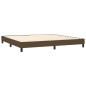 vidaXL Cama box spring con colchón tela marrón oscuro 200x200 cm vidaXL Cama box spring con colchón tela marrón oscuro 200x200 cm