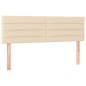 vidaXL Cama box spring con colchón tela color crema 140x190 cm vidaXL Cama box spring con colchón tela color crema 140x190 cm