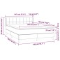 vidaXL Cama box spring con colchón tela marrón oscuro 140x190 cm vidaXL Cama box spring con colchón tela marrón oscuro 140x190 cm