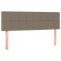 vidaXL Cama box spring con colchón tela gris taupe 140x200 cm vidaXL Cama box spring con colchón tela gris taupe 140x200 cm
