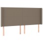 vidaXL Cabecero con LED de tela gris taupe 183x16x118/128 cm