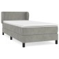 vidaXL Cama box spring con colchón terciopelo gris claro 100x200 cm vidaXL Cama box spring con colchón terciopelo gris claro 100x200 cm