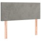 vidaXL Cama box spring con colchón terciopelo gris claro 100x200 cm vidaXL Cama box spring con colchón terciopelo gris claro 100x200 cm