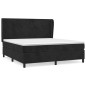 vidaXL Cama box spring con colchón terciopelo negro 180x200 cm vidaXL Cama box spring con colchón terciopelo negro 180x200 cm