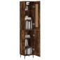 vidaXL Aparador de madera contrachapada roble ahumado 34,5x34x180 cm vidaXL Aparador de madera contrachapada roble ahumado 34,5x34x180 cm