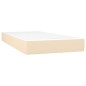 vidaXL Cama box spring con colchón tela color crema 90x190 cm vidaXL Cama box spring con colchón tela color crema 90x190 cm