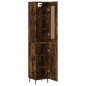 vidaXL Aparador de madera contrachapada roble ahumado 34,5x34x180 cm vidaXL Aparador de madera contrachapada roble ahumado 34,5x34x180 cm