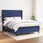 vidaXL Cama box spring con colchón tela azul 140x200 cm vidaXL Cama box spring con colchón tela azul 140x200 cm