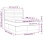 vidaXL Cama box spring con colchón tela color crema 140x200 cm vidaXL Cama box spring con colchón tela color crema 140x200 cm