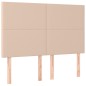 vidaXL Cama box spring con colchón cuero sintético capuchino 140x190cm vidaXL Cama box spring con colchón cuero sintético capuchino 140x190cm