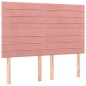 vidaXL Cama box spring con colchón terciopelo rosa 140x190 cm vidaXL Cama box spring con colchón terciopelo rosa 140x190 cm