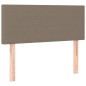 vidaXL Cama box spring con colchón LED tela gris taupe 90x200 cm vidaXL Cama box spring con colchón LED tela gris taupe 90x200 cm