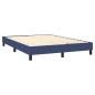 vidaXL Cama box spring con colchón y LED tela azul 140x190 cm vidaXL Cama box spring con colchón y LED tela azul 140x190 cm