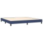 vidaXL Cama box spring colchón y luces LED tela azul 200x200 cm vidaXL Cama box spring colchón y luces LED tela azul 200x200 cm