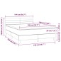vidaXL Cama box spring colchón y luces LED tela gris claro 140x190 cm vidaXL Cama box spring colchón y luces LED tela gris claro 140x190 cm
