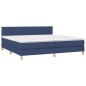 vidaXL Cama box spring con colchón y LED tela azul 200x200 cm vidaXL Cama box spring con colchón y LED tela azul 200x200 cm