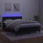 vidaXL Cama box spring colchón y LED terciopelo negro 140x200 cm vidaXL Cama box spring colchón y LED terciopelo negro 140x200 cm