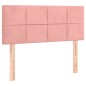 vidaXL Cama box spring colchón y LED terciopelo rosa 90x190 cm vidaXL Cama box spring colchón y LED terciopelo rosa 90x190 cm