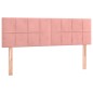 vidaXL Cama box spring colchón y LED terciopelo rosa 140x190 cm vidaXL Cama box spring colchón y LED terciopelo rosa 140x190 cm