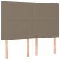 vidaXL Cama box spring colchón y luces LED tela gris taupe 140x200 cm vidaXL Cama box spring colchón y luces LED tela gris taupe 140x200 cm