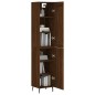 vidaXL Aparador alto madera contrachapada roble marrón 34,5x34x180 cm vidaXL Aparador alto madera contrachapada roble marrón 34,5x34x180 cm