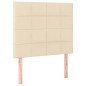 vidaXL Cama box spring colchón y luces LED tela color crema 90x190 cm vidaXL Cama box spring colchón y luces LED tela color crema 90x190 cm