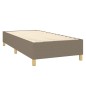 vidaXL Cama box spring colchón y luces LED tela gris taupe 90x200 cm vidaXL Cama box spring colchón y luces LED tela gris taupe 90x200 cm