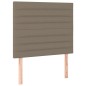 vidaXL Cama box spring colchón y luces LED tela gris taupe 90x200 cm vidaXL Cama box spring colchón y luces LED tela gris taupe 90x200 cm