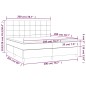 vidaXL Cama box spring con colchón tela y LED gris claro 200x200 cm vidaXL Cama box spring con colchón tela y LED gris claro 200x200 cm