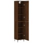 vidaXL Aparador alto madera contrachapada roble marrón 34,5x34x180 cm vidaXL Aparador alto madera contrachapada roble marrón 34,5x34x180 cm