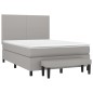 vidaXL Cama box spring con colchón tela gris claro 140x190 cm vidaXL Cama box spring con colchón tela gris claro 140x190 cm