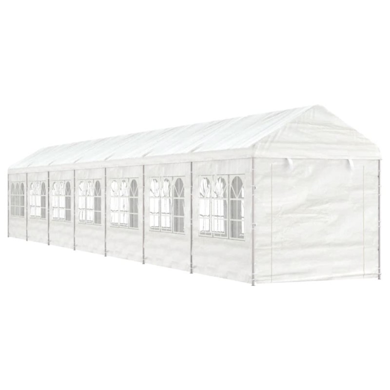 vidaXL Cenador con techo polietileno blanco 15,61x2,28x2,69 m vidaXL Cenador con techo polietileno blanco 15,61x2,28x2,69 m