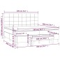 vidaXL Cama box spring con colchón tela gris claro 200x200 cm