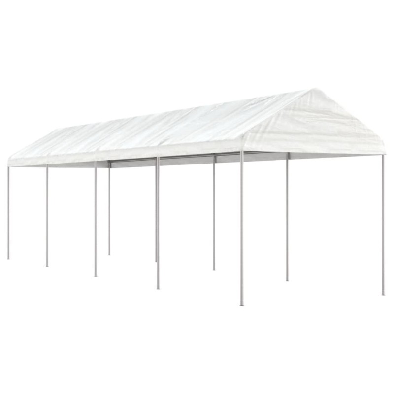 vidaXL Cenador con techo polietileno blanco 8,92x2,28x2,69 m vidaXL Cenador con techo polietileno blanco 8,92x2,28x2,69 m