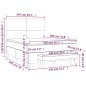 vidaXL Cama box spring con colchón tela marrón oscuro 140x190 cm