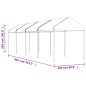 vidaXL Cenador con techo polietileno blanco 8,92x2,28x2,69 m vidaXL Cenador con techo polietileno blanco 8,92x2,28x2,69 m