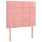 vidaXL Cama box spring con colchón terciopelo rosa 90x200 cm vidaXL Cama box spring con colchón terciopelo rosa 90x200 cm