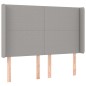 vidaXL Cama box spring colchón y luces LED tela gris claro 140x200 cm vidaXL Cama box spring colchón y luces LED tela gris claro 140x200 cm