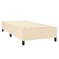 vidaXL Cama box spring colchón y luces LED tela color crema 90x190 cm vidaXL Cama box spring colchón y luces LED tela color crema 90x190 cm