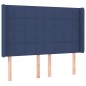 vidaXL Cama box spring colchón y luces LED tela azul 140x200 cm vidaXL Cama box spring colchón y luces LED tela azul 140x200 cm